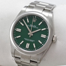 Rolex Oyster Perpetual 41 Ref 124300 Steel Green Dial